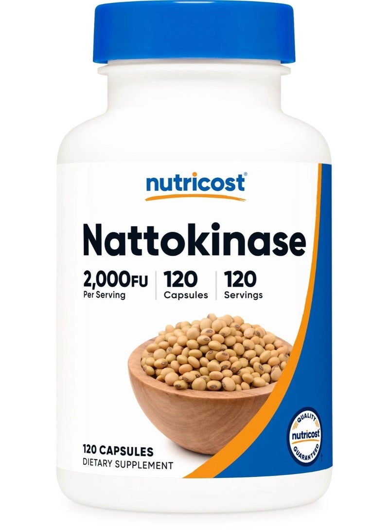 Nutricost, Nattokinase, 100 mg (2,000 FU), 120 Capsules - Image 1